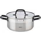 Kookpan RVS Ø20x8.5cm 2L met glazen deksel