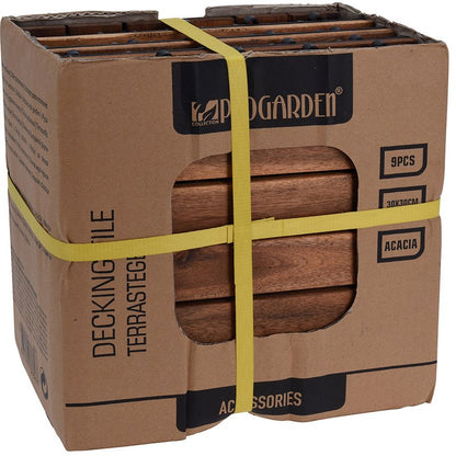 Progarden Houten Terrastegel - Acacia - 30X30Cm - Set Van 9 - 0.81M2