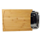 Cuisine Performance Bamboo Cutting Board with Stainless Steel Catch Tray