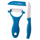 Keramische schilmessen set blauw