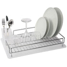 Afdruiprek met bestekbak 48x32.5x11 cm nikkel chroom