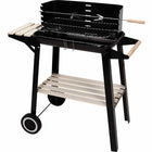 Barbecue verrijdbaar 45x31x83 cm houtskool