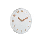 Wandklok 40 cm wit houtkleur kunststof