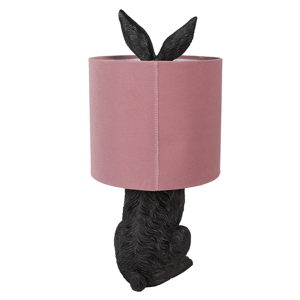 Tafellamp konijn Ø 20x43 cm zwart roze