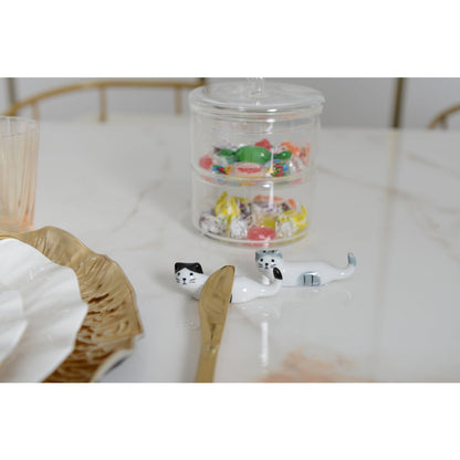 Porcelain cat skewer - lot of 6