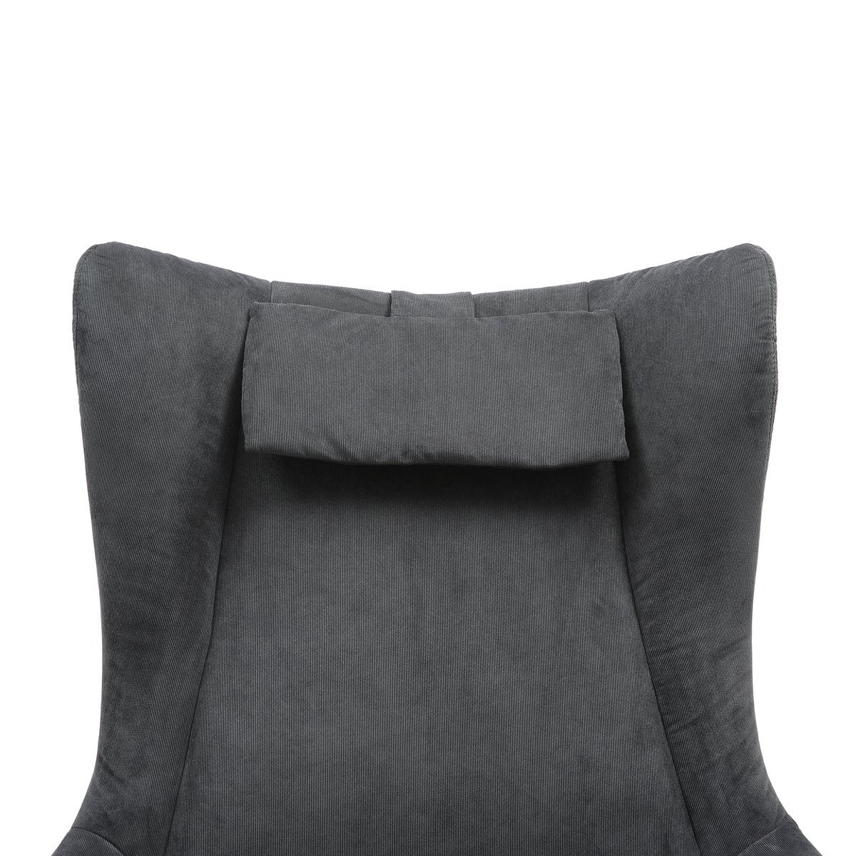 Fauteuil met kruk koordoptiek grijs