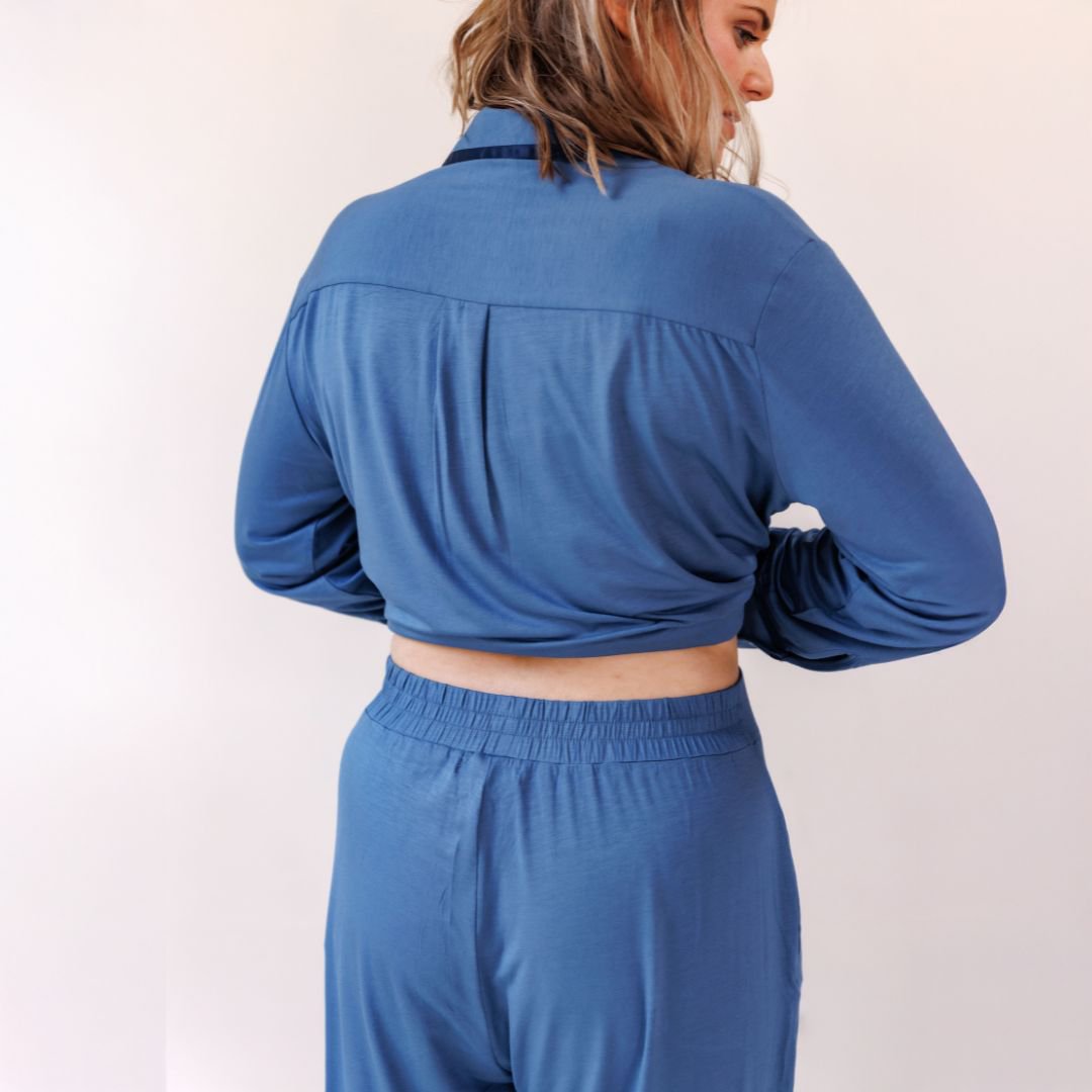 TENCEL™ Pyjama Set Dames Donker Blauw