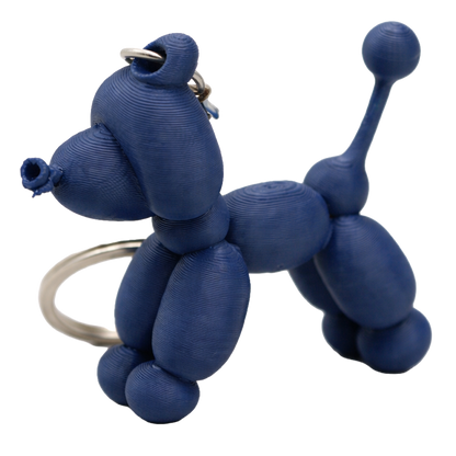 Poedel ballon hond sleutelhanger PLA