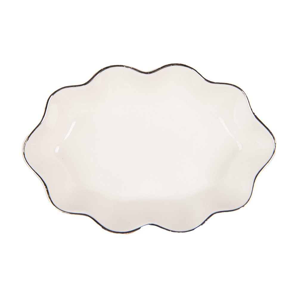 Soap Dish 15x10x3 cm White Ceramic