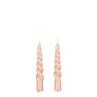 Dinerkaars Twist roze 2 stuks 15 cm