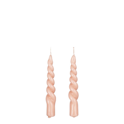 Dinerkaars Twist roze 2 stuks 15 cm