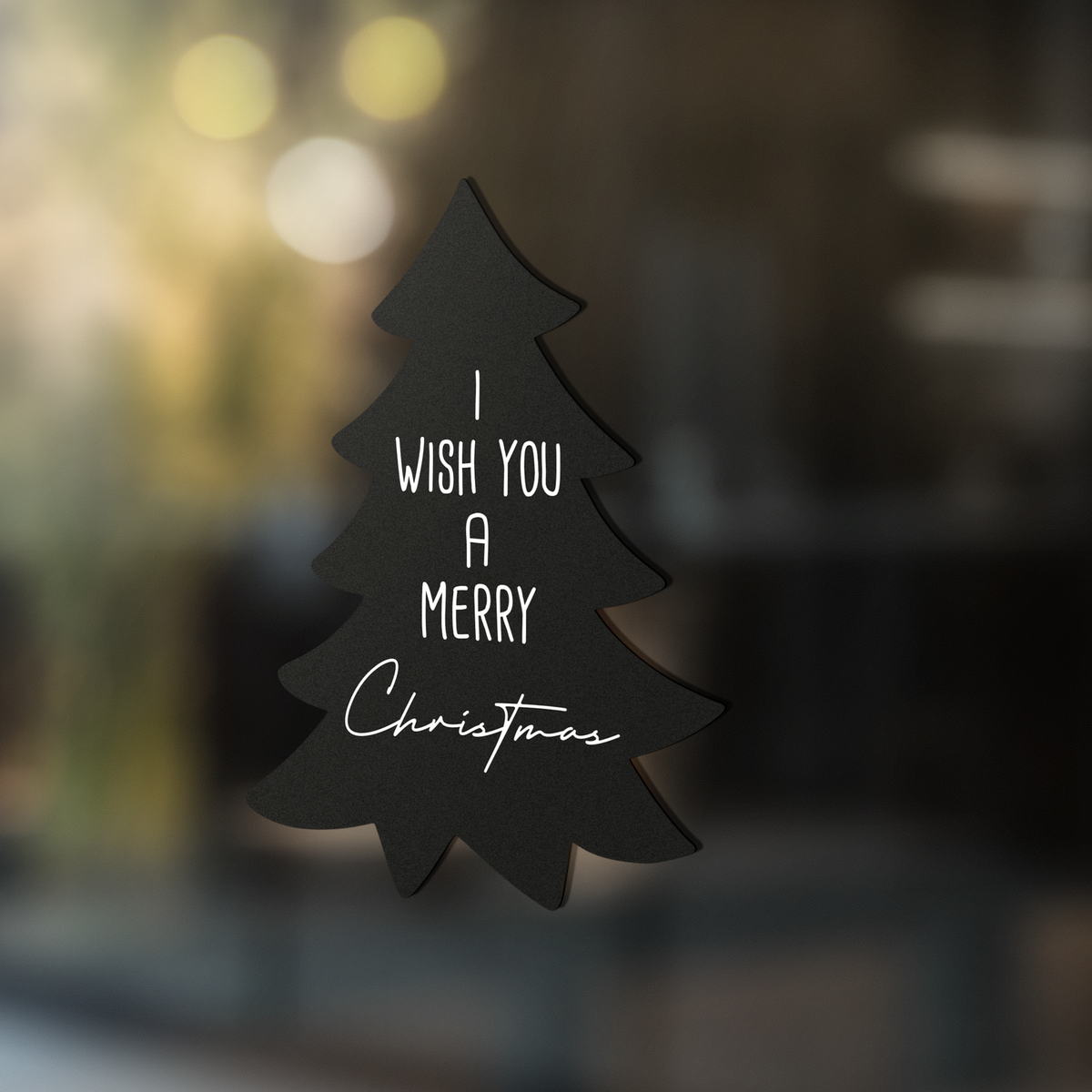 Kerststicker boom 30-60 cm groen zwart wit