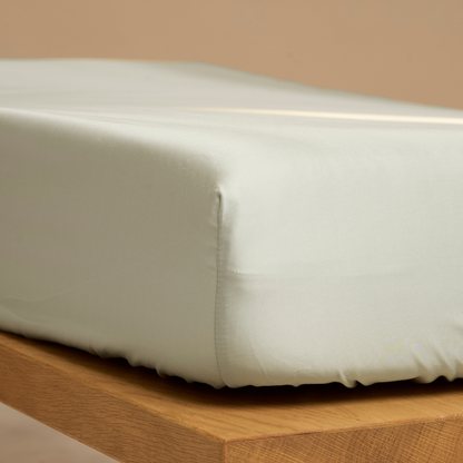 Kids - TENCEL™ Fitted Sheet Sateen Grey Green