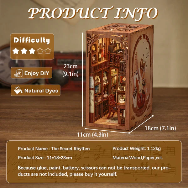 Booknook 18x11x23 cm hout