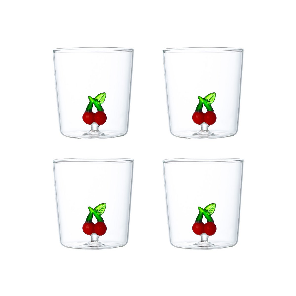 Waterglazen 300ml set van 4 transparant