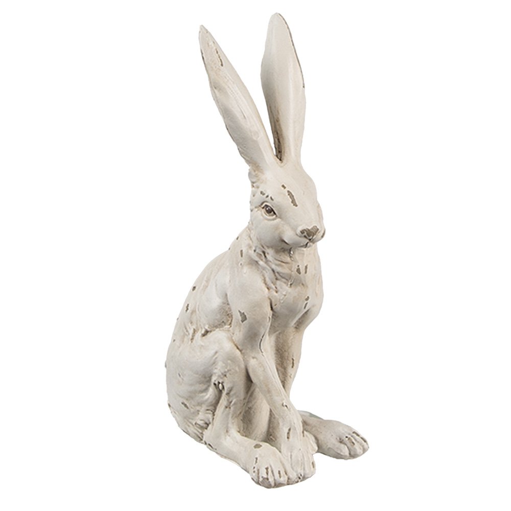 Decoration Figurine Rabbit 8x5x13 cm White Plastic