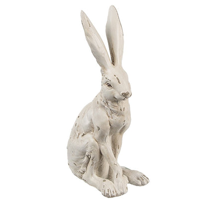 Decoration Figurine Rabbit 8x5x13 cm White Plastic