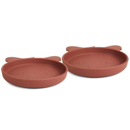 Siliconen bord 2-pack Koala 17x4 cm mahonie