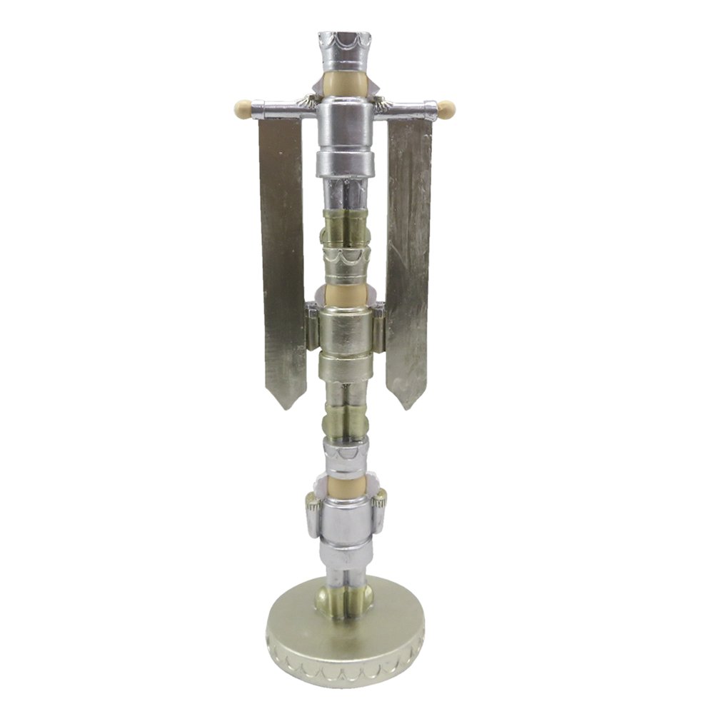 Notenkraker beeld 30 cm zilverkleurig kunststof