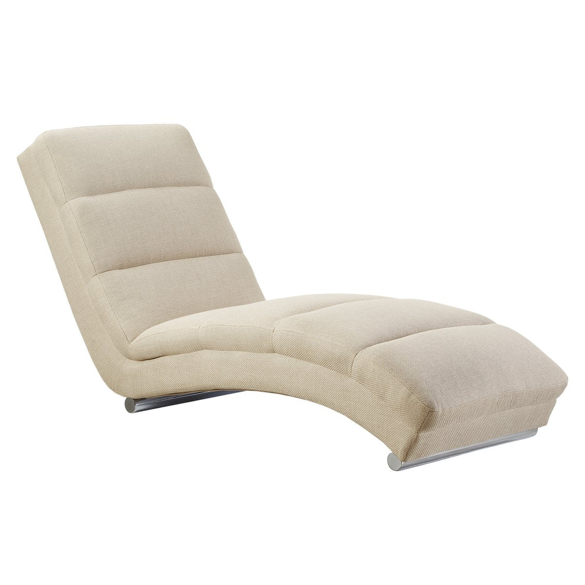 Chaise longue 170x60x82 cm beige structuurstof