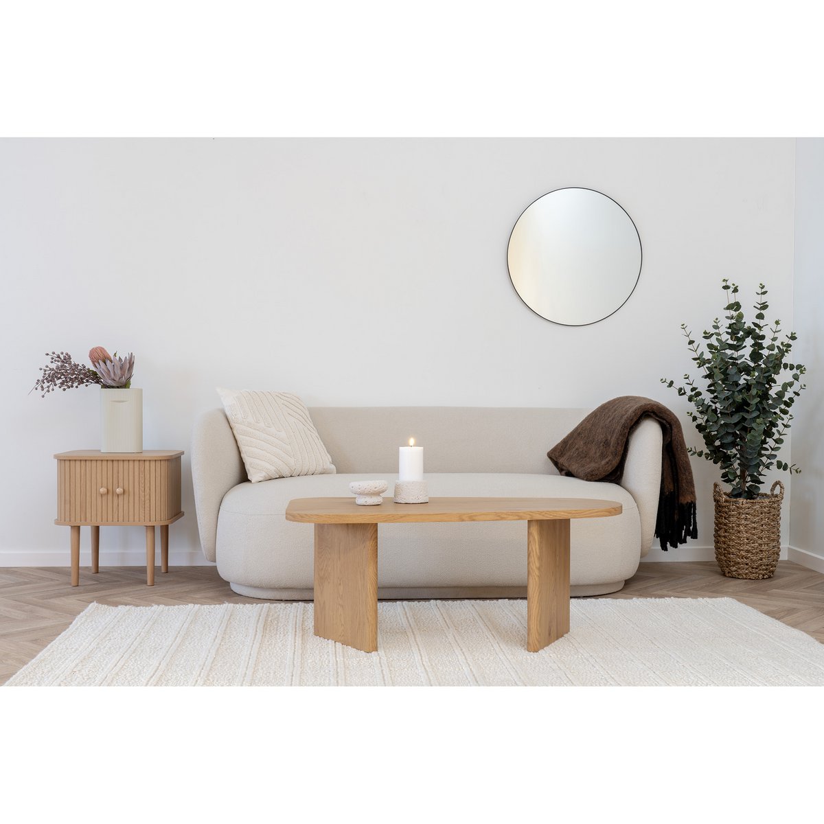 Salontafel 100x50x41 cm MDF decor paper houten poten