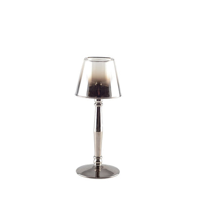 SILVER CANDLE HOLDER 9.5X9.5X22.5CM