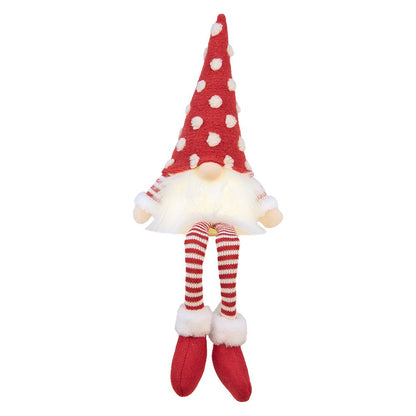 Christmas decoration with LED lighting Gnome 16x12x32/60 cm Red Synthetic