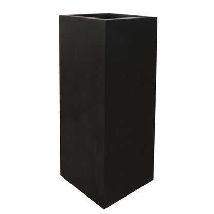 Zuil plantenbak 100 cm mat zwart MDF