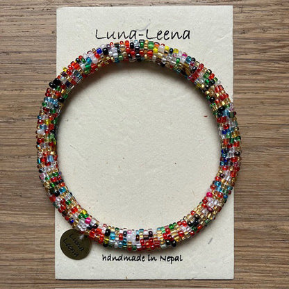 Luna Kralen Armbandroll Multicolor Handgehaakt Glazen Nepal
