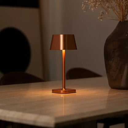 Tafellamp koper oplaadbaar dimbaar 30 cm