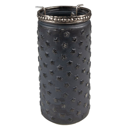 Tealight holder Ø 6x13 cm Grey Glass Tealight holder