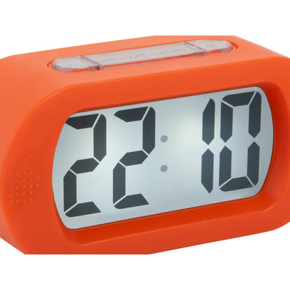 Wekker Karlsson Gummy oranje 14x7 cm silicone