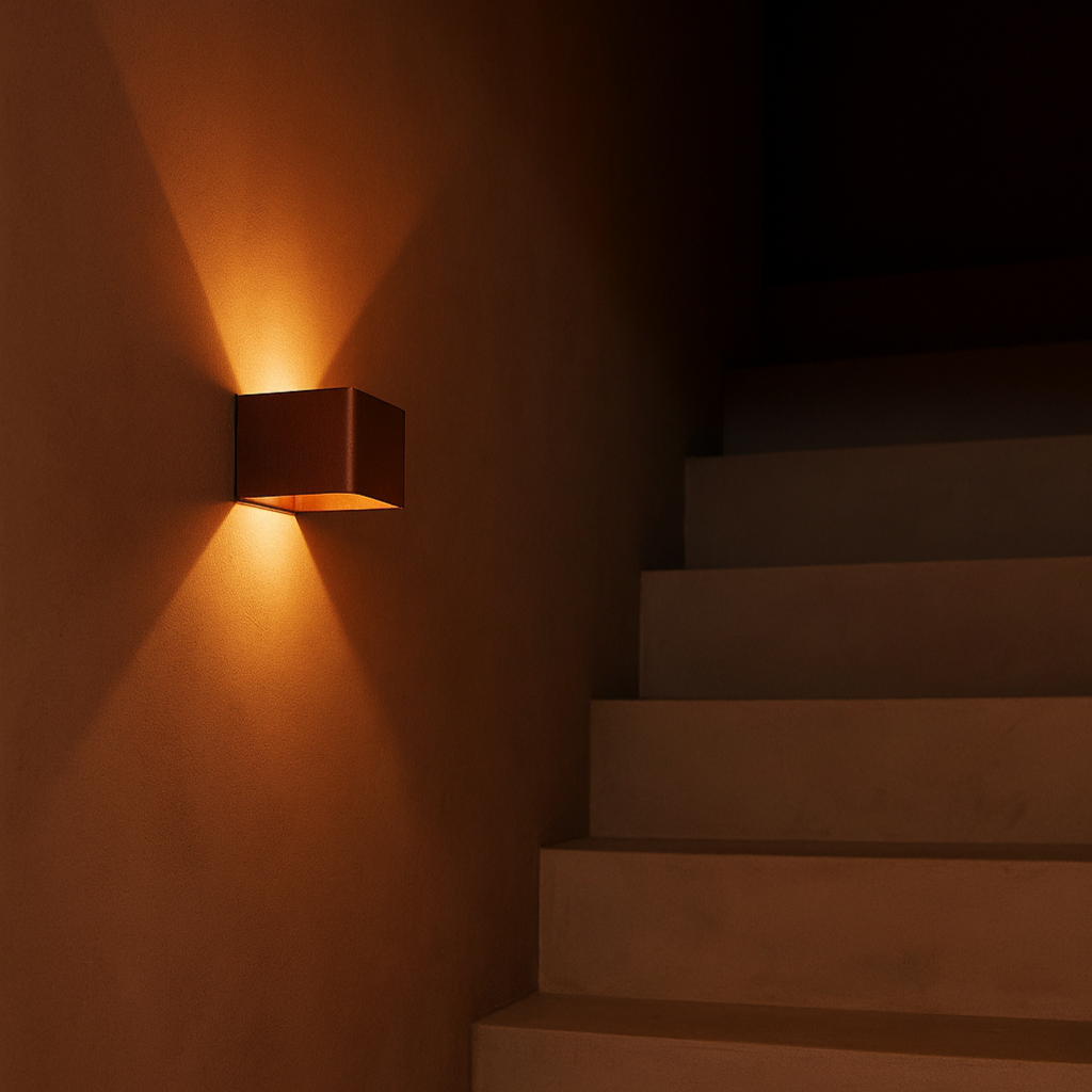 TESS Bronze oplaadbare wandlamp - Bewegingssensor, 20 verschillende lichtmodi, dimable, magnetische suspensiesysteemlamp en inclusief afstandsbediening