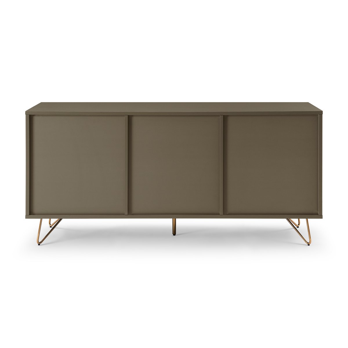 Dressoir 150x40x70 cm grijs goud bruin