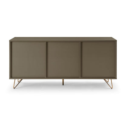 Dressoir 150x40x70 cm grijs goud bruin