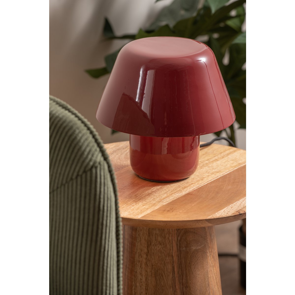 Tafellamp 20x19 cm emailmateriaal rood