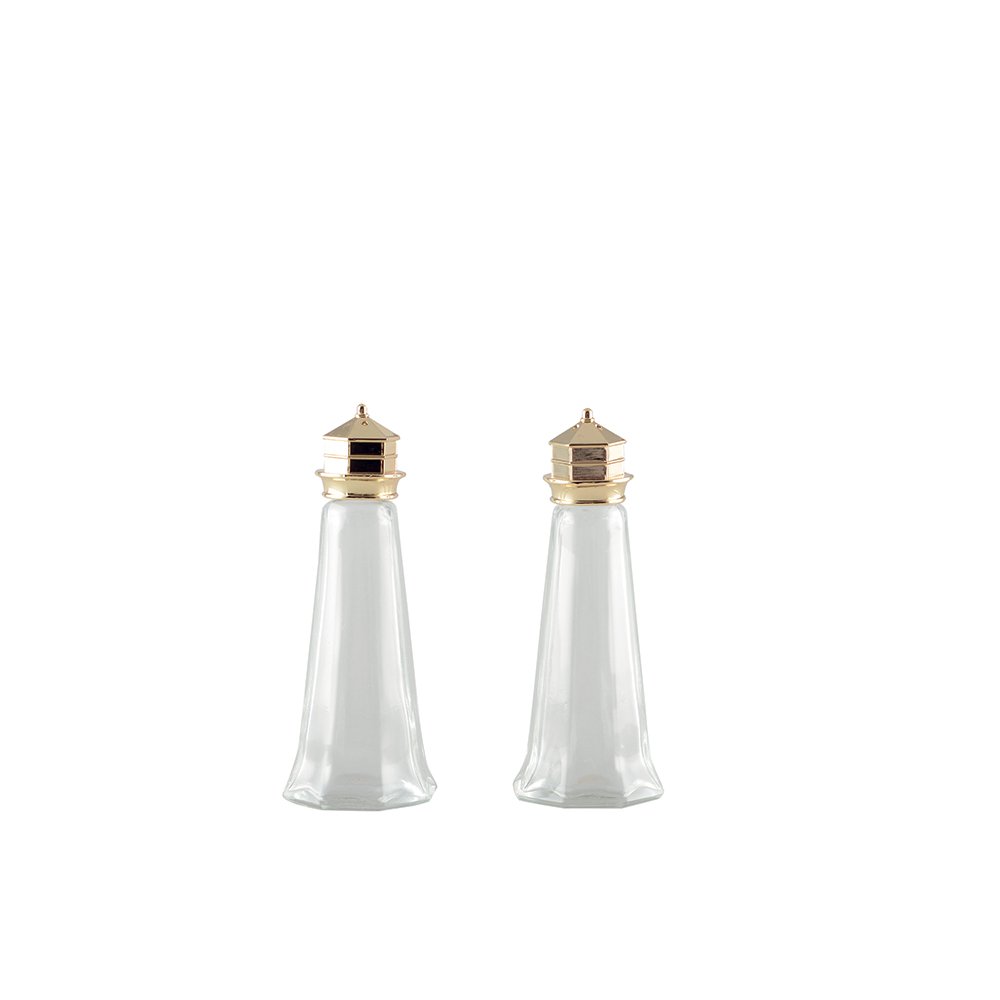 Golden salt and pepper 4.6x4.6x11.5 cm