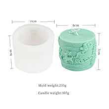 Hier is het! Kerstkoetspijlerkaars met reliëf