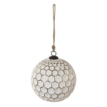 Kerstbal XL Ø 20 cm wit glas