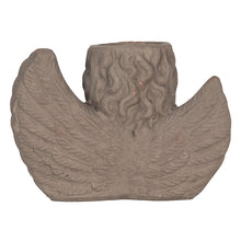 Bloempot engel 23x13x17 cm grijs steen