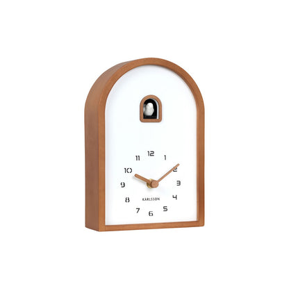 Wandklok 17x25 cm hout bruin koekoek