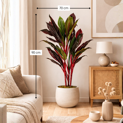 Kunstplant Cordyline rood 90 cm