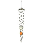 Windspinner 45 cm amber glas roestvrij staal