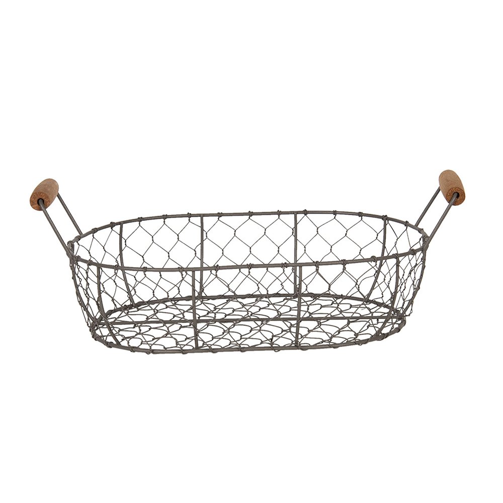 Opbergmand Set van 3 42x27x15 cm Bruin IJzer Mand