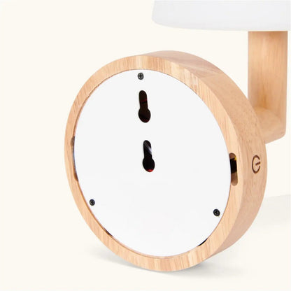 Wandlamp oplaadbaar rubberwood lichtbruin dimbaar