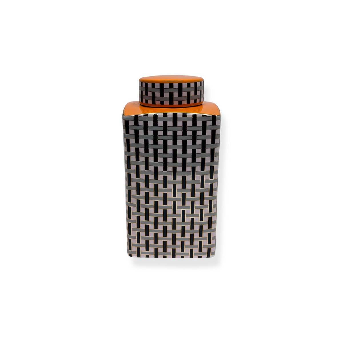 Porseleinen busje met deksel set A-stijl B-stijl oranje