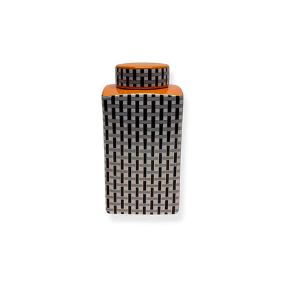Porseleinen busje met deksel set A-stijl B-stijl oranje