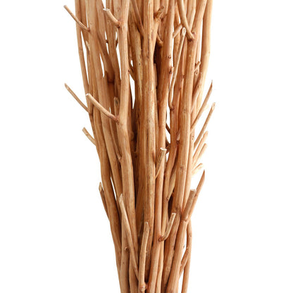 Vloerlamp drijfhout naturel/wit 175 cm