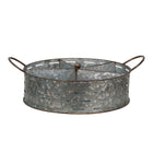 Tray with 5 Compartments 43x34x15 cm Grey Metal Flowerpot Holder