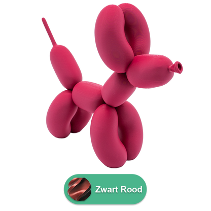 Ballon hond beeldje 20 cm zwart